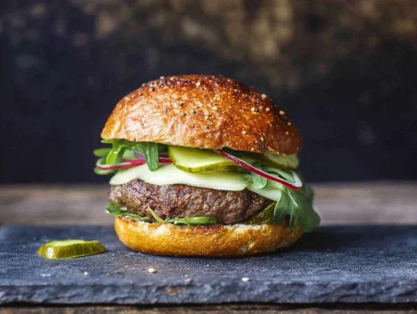 Venison Burger Cooked