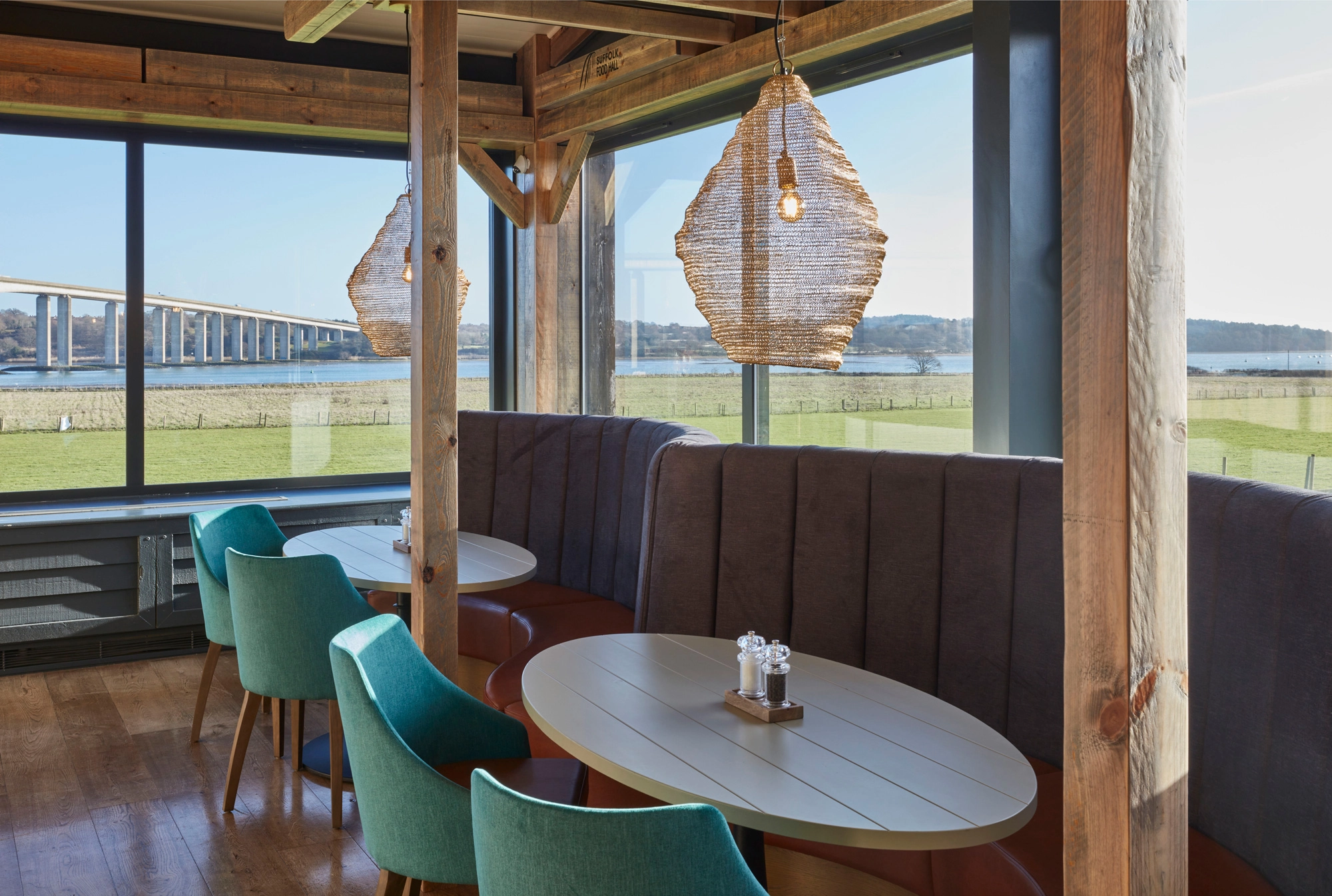 The Restaurant and view at Suffolk Food Hall