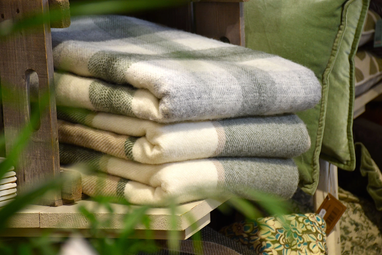Blankets for sale at Suffolk Food Hall