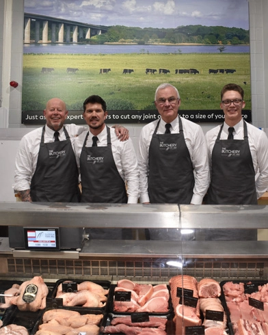 The butchery team at the Suffolk Food Hall