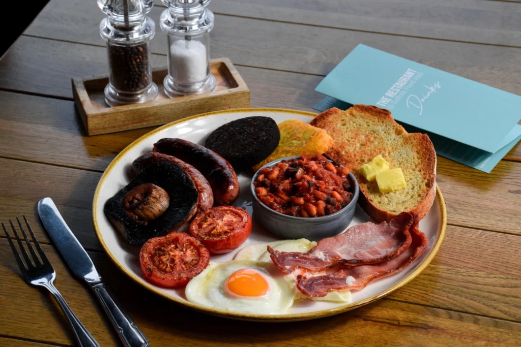 A breakfast fry up at the Suffolk Food Hall