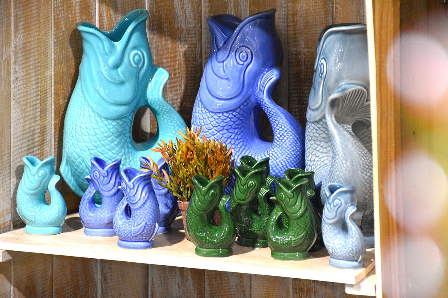 Glug jugs for sale at Suffolk Food Hall