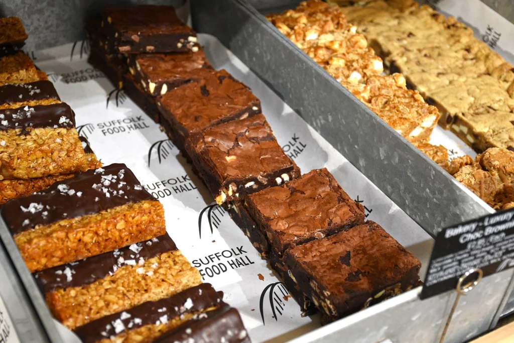 Bakery items at the Suffolk Food Hall
